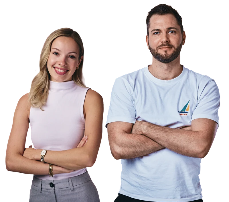 Two members of the Mediacharge team